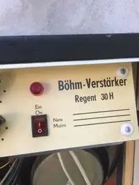 Böhm-Verstarker Regent 30 H Kombinovaný zosilňovač pre gitaru [July 16, 2019, 5:44 pm]