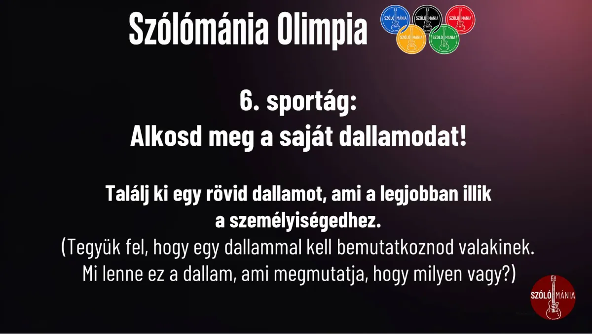Szólómánia Olimpia - most jön a 6. sportág