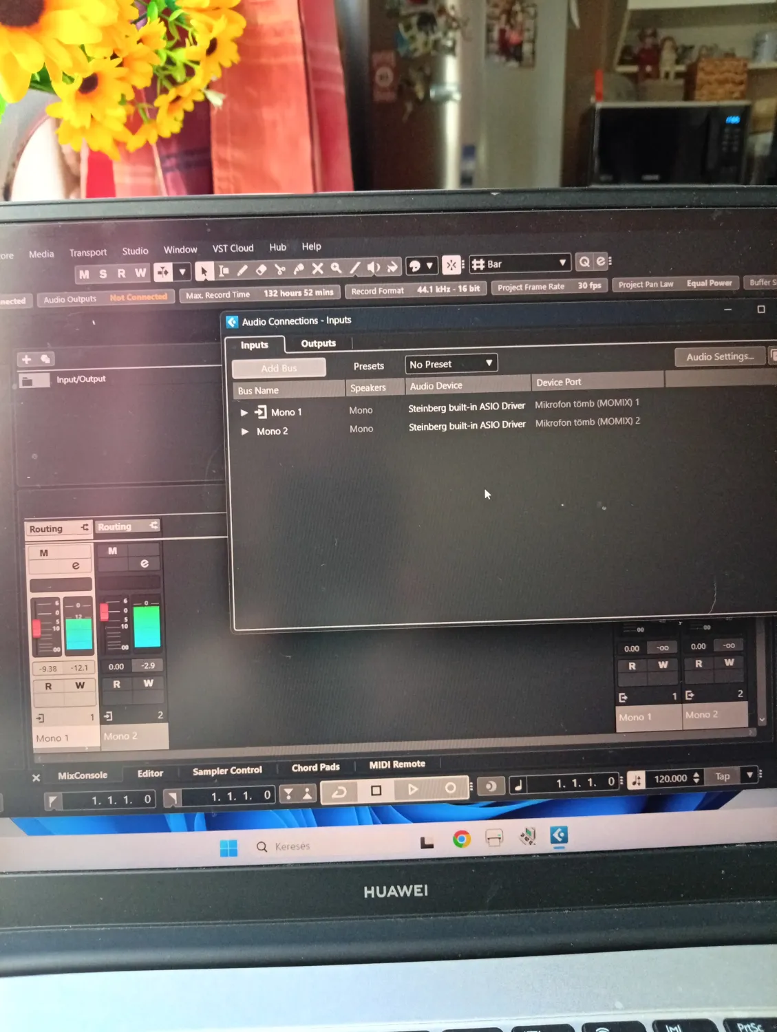 Hang,hangkártya problema. Cubase element 15