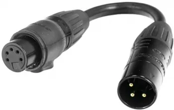 Accu Cable 3-pin M to 5-pin FM IP65 Kábel DMX fényekhez