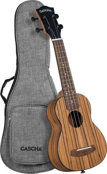 Cascha Soprano Ukulele Zebra Wood Szoprán ukulele Natural