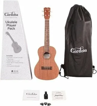 Cordoba Ukulele Player Pack Concert Natural Koncert ukulele