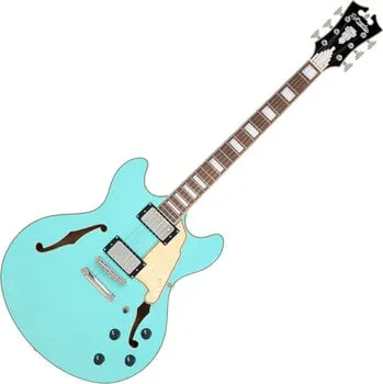 D´Angelico Premier DC Surf Green Félakusztikus - jazz-gitár