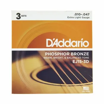 Daddario EJ15-3D Saiten für Westerngitarre 3-er Set