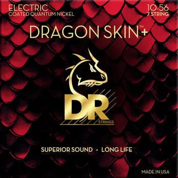 DR Strings Dragon Skin+ Coated 7 string Medium 10-56 Elektromos gitárhúrok