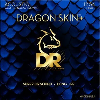 DR Strings Dragon Skin+ Coated 8020 Light 12-54 Akusztikus gitárhúrok