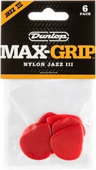 Dunlop 471P3N Nylon Max Grip Jazz III Player Pack Red Pengető