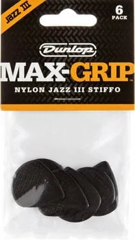 Dunlop 471P3S Nylon Max Grip Jazz III Player Pack Stiffo Pengető
