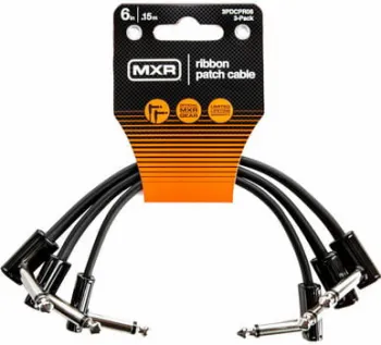 Dunlop MXR 3PDCPR06 Ribbon Patch Cable 3 Pack Fekete 15 cm Pipa - Pipa