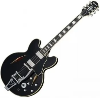 Epiphone Shinichi Ubukata ES-355 Custom Bigsby Ebony Félakusztikus - jazz-gitár (Használt )