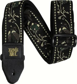 Ernie Ball Classic Jacquard GuitarBass Strap Textil gitár heveder Black Pleasant Pheasant