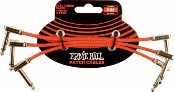 Ernie Ball Flat Ribbon Patch Cable Piros 15 cm Pipa - Pipa
