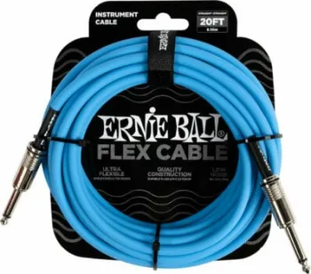 Ernie Ball Flex Instrument Cable StraightStraight Kék 6 m Egyenes - Egyenes