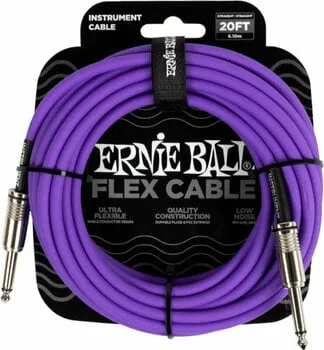 Ernie Ball Flex Instrument Cable StraightStraight Lila 6 m Egyenes - Egyenes