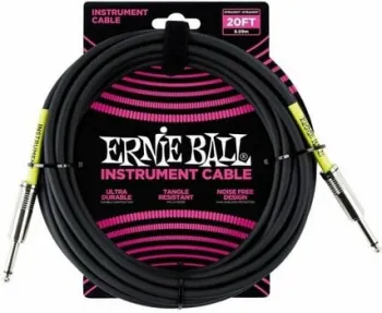Ernie Ball P06046 Fekete 6 m Egyenes - Egyenes