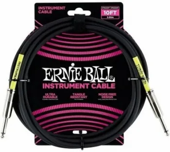 Ernie Ball P06048 Fekete 3 m Egyenes - Egyenes