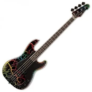 ESP LTD Surveyor ´87 Rainbow Crackle Elektromos basszusgitár