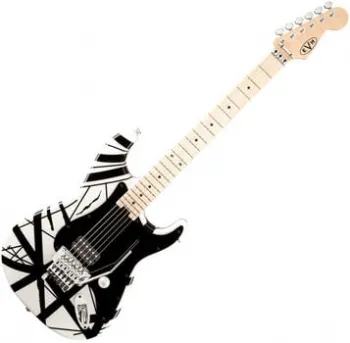 EVH Stripe Series White with Black Stripes Elektromos gitár