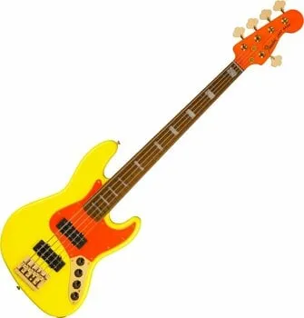 Fender MonoNeon Jazz Bass V Neon Yellow Elektromos basszusgitár