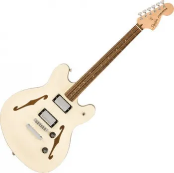 Fender Squier Affinity Series Starcaster Deluxe LRL Olympic White Félakusztikus - jazz-gitár