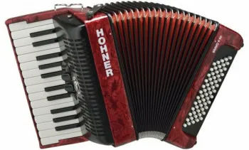 Hohner Bravo II 60 Piros Billentyűs harmonika