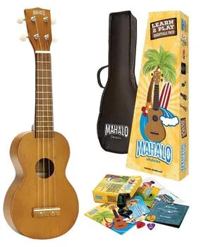 Mahalo MR1 Essential Pack Transparent Brown Szoprán ukulele