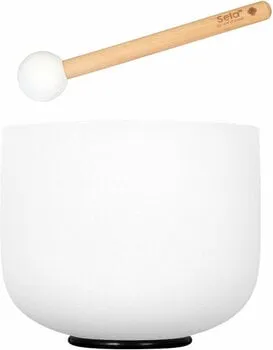 Sela 8 Crystal Singing Bowl Frosted 432 Hz B incl. 1 Wood Mallet