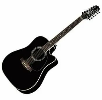 Takamine EF381SC Black 12 húros elektroakusztikus gitár