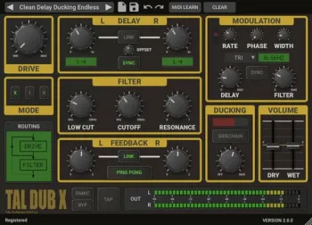 TAL SOFTWARE Dub-X Delay (Digitális termék)