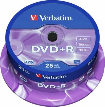 Verbatim DVD+R AZO 4,7GB 16x 25pcs 43500 DVD Retro média