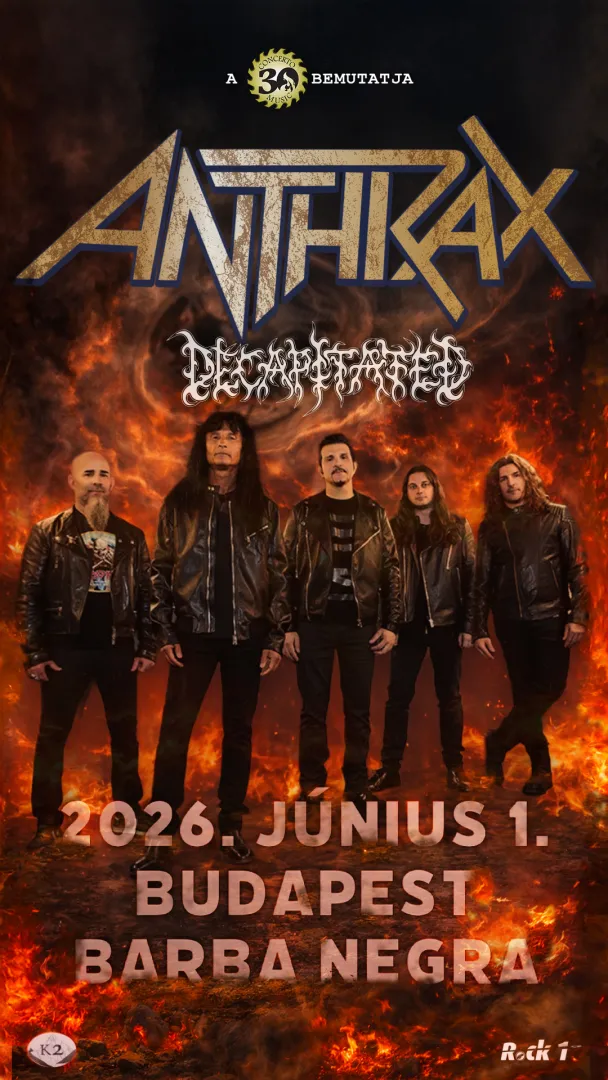 Anthrax június 1-én koncert a Decapitateddel