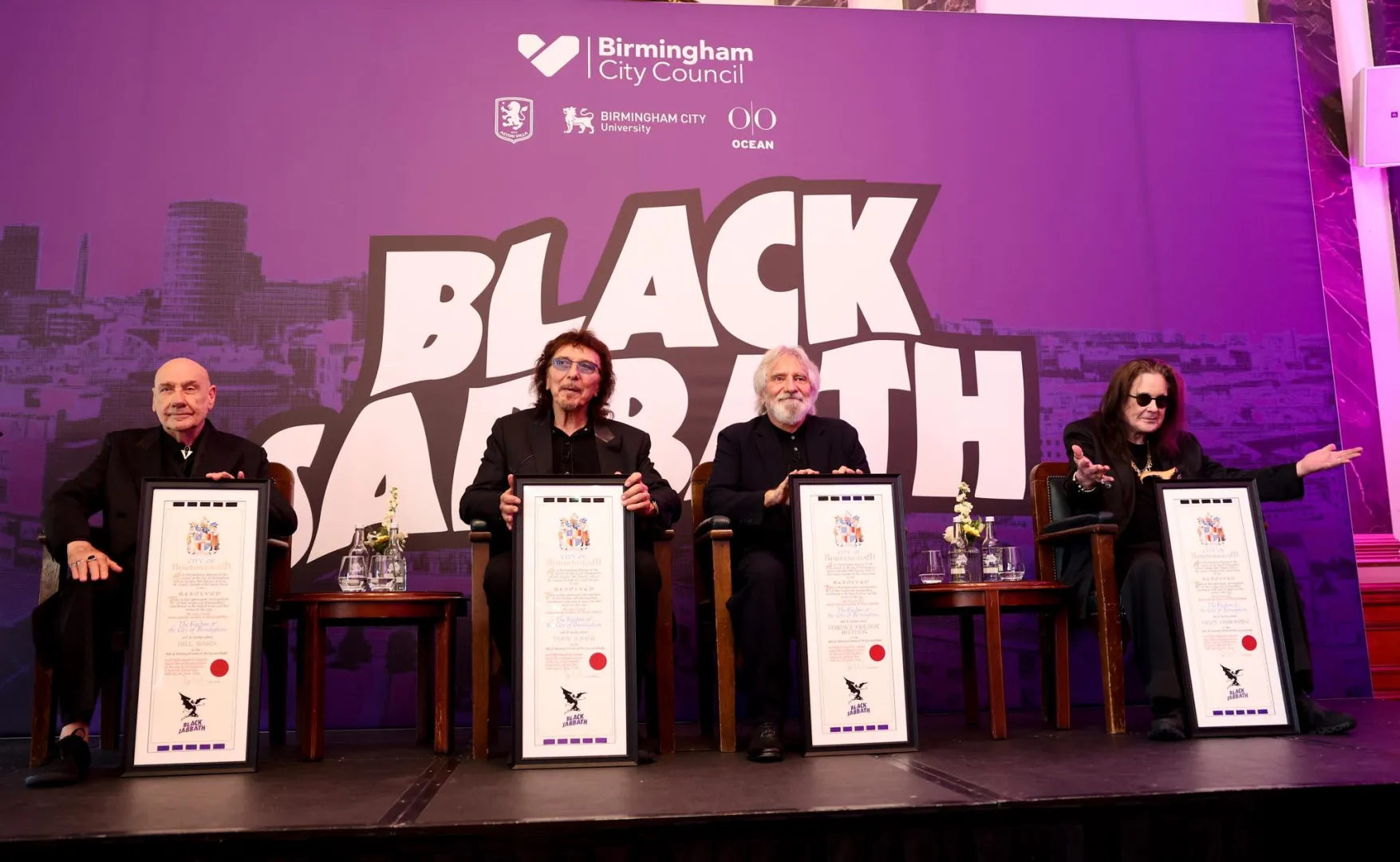 Birmingham város díszpolgáraivá avatták a Black Sabbath tagjait