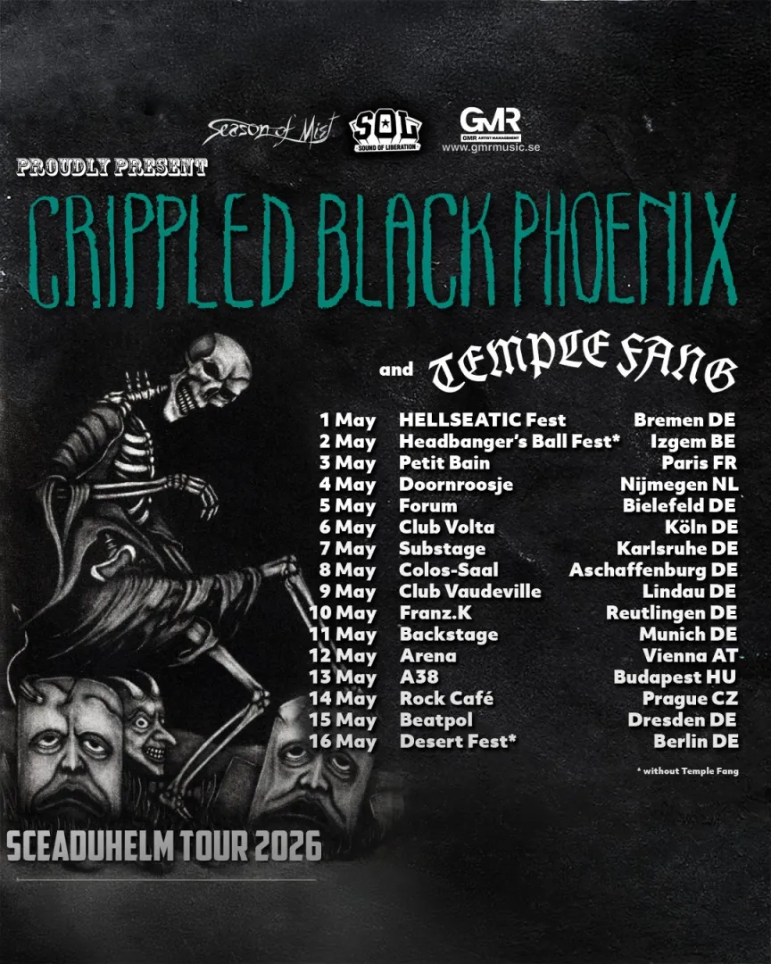 Crippled Black Phoenix, Temple Fang - A38 Tetőterasz (2026.05.13.)