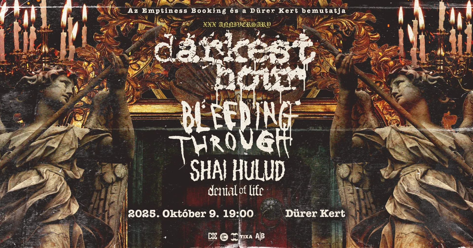DARKEST HOUR, BLEEDING THROUGH, SHAI HULUD, DENIAL OF LIFE // Dürer Kert 2025.10.09.
