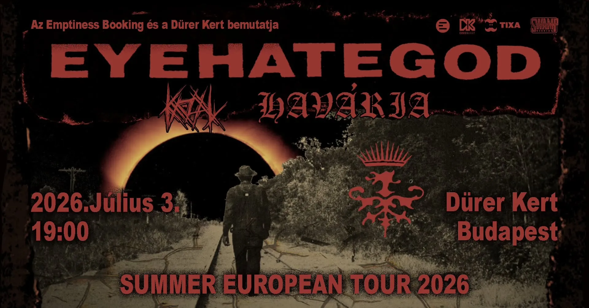 EYEHATEGOD, Kazal, Havária // 2026.07.03. Dürer Kert