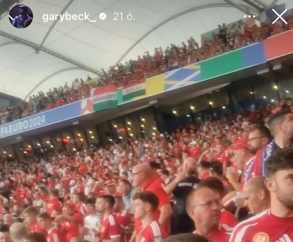 Gary Beck a magyar táborban nézte végig a tegnapi válogatott meccset