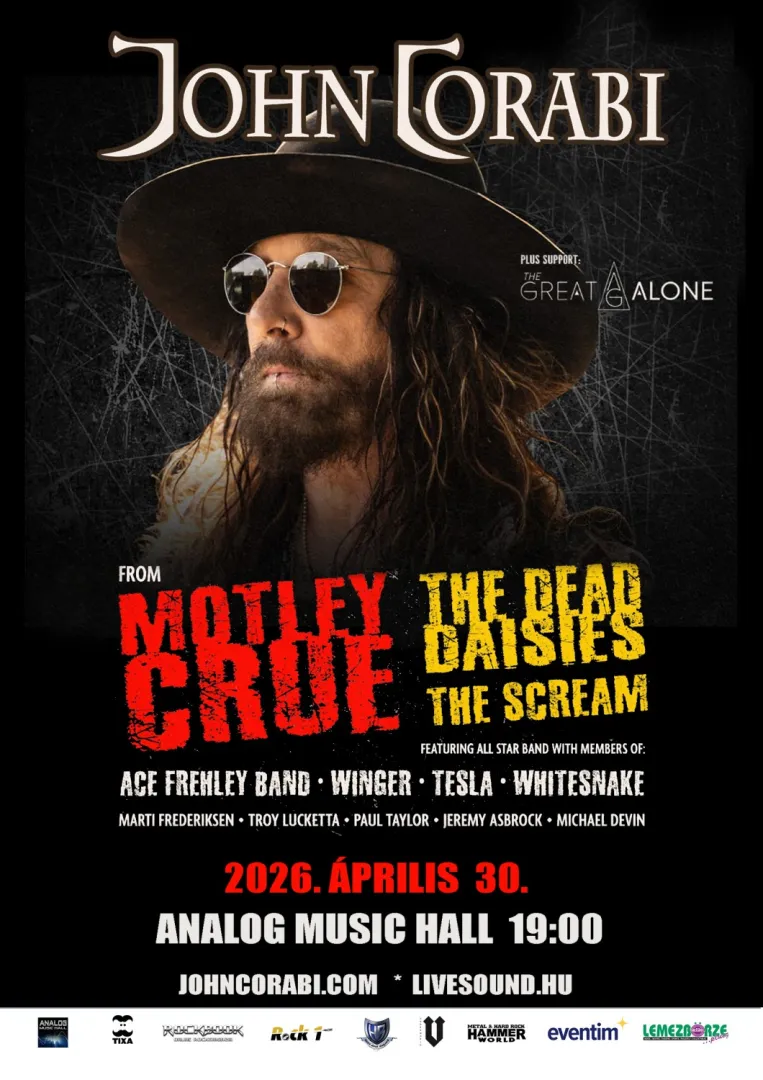 John Corabi: saját zenekara élén jön Budapestre a Dead Daisies és a Mötley Crüe korábbi énekese