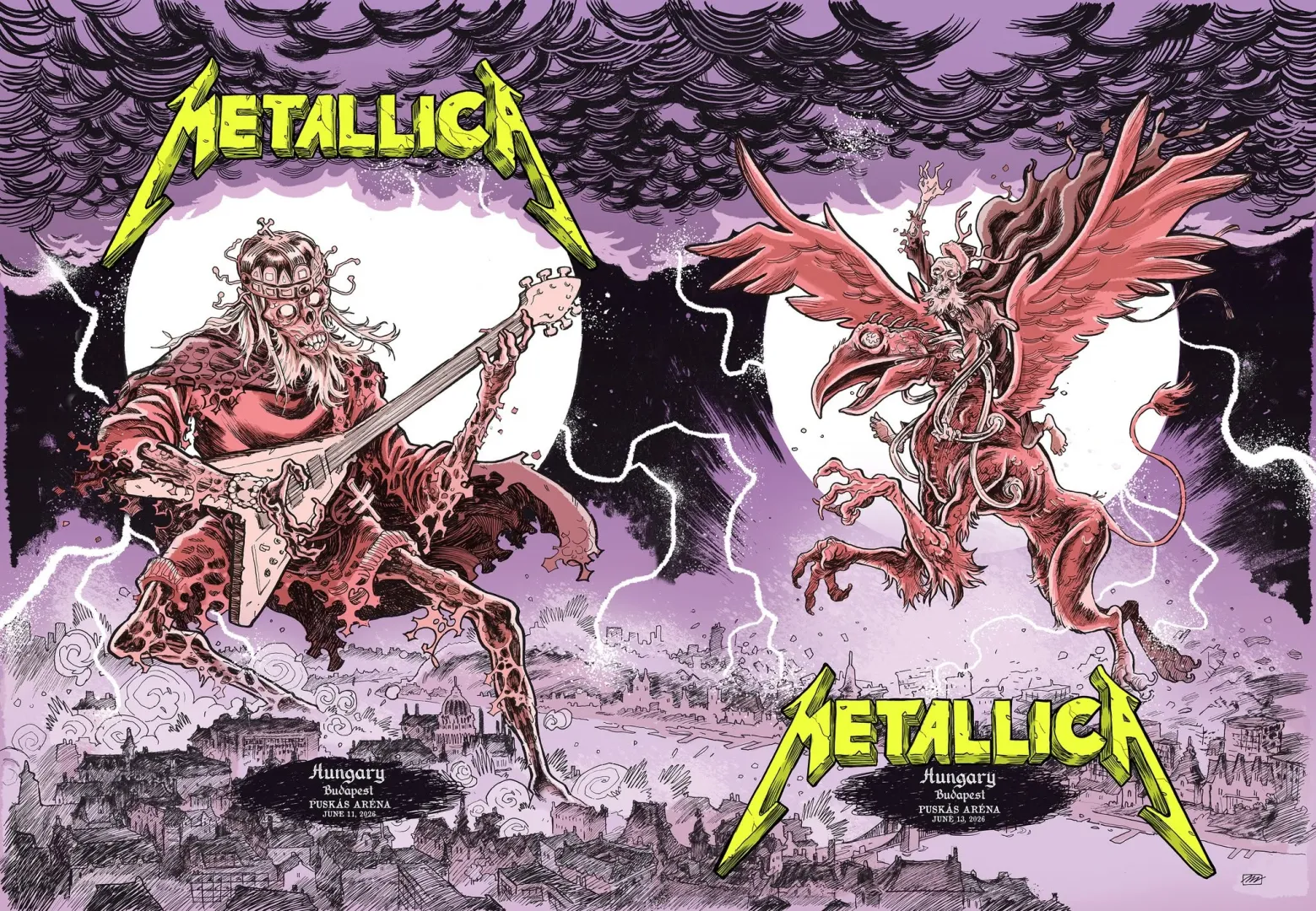 László Márk elmesélte, hogyan készültek a budapesti Metallica-koncertek plakátjai
