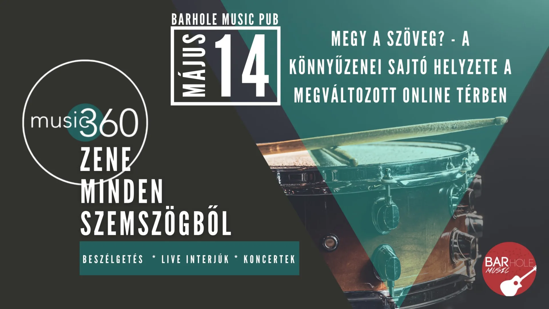 Megy a szöveg? - A könnyűzenei sajtó helyzete a megváltozott online térben: a music360 első idei rendezvénye Acid Empire koncerttel!