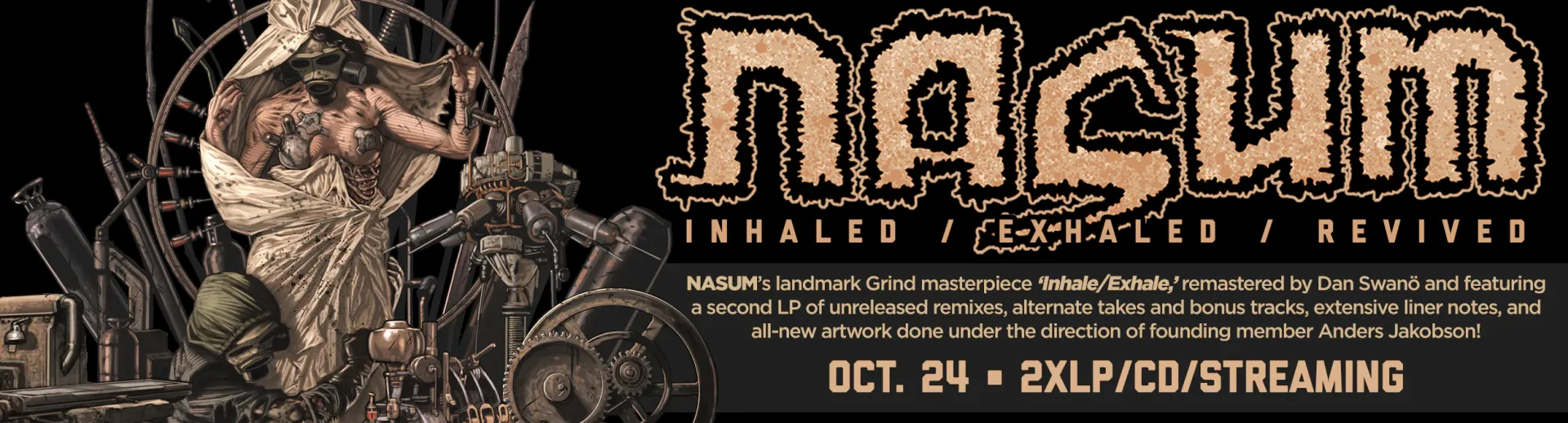 Nasum - Újrakiadást kapott Inhale/Exhale albumuk